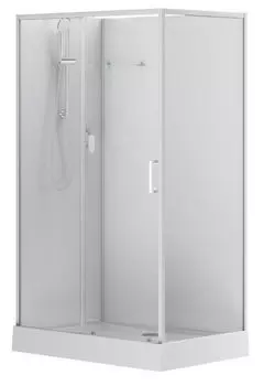 Душевая кабина Aquanet Passion EVO 120x80 L White левая без крыши, стекло прозрачное, профиль белый