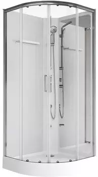 Душевая кабина Aquanet Passion R 2.0 90x90 без крыши, стекло прозрачное, профиль белый