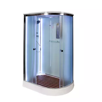 Душевая кабина AvaCan 120x90 D012SLLED стекло матовое, профиль хром, левая