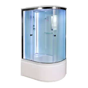 Душевая кабина AvaCan 120x90 D512SLLED стекло матовое, профиль хром, левая