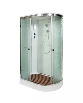 Душевая кабина AvaCan 120x90 EM2012LEL стекло узорчатое, профиль хром, с электрикой, левая