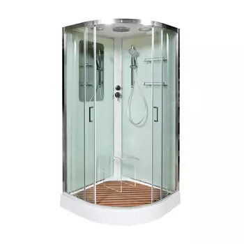 Душевая кабина AvaCan A09 90x90 стекло прозрачное, профиль хром