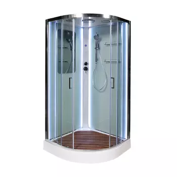 Душевая кабина AvaCan A09LEDKN 90x90 стекло прозрачное, профиль хром