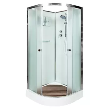 Душевая кабина AvaCan D09 90x90 стекло матовое, профиль хром