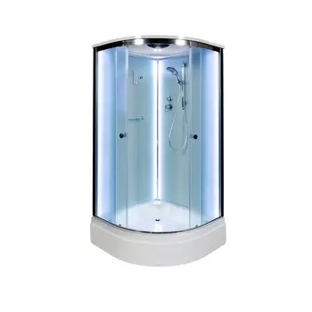 Душевая кабина AvaCan D278SLED 80x80 стекло матовое, профиль хром