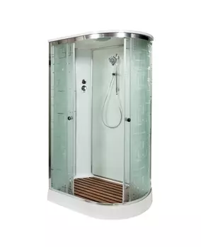 Душевая кабина AvaCan EM1511L 110x80 стекло рисунок, профиль хром, левая