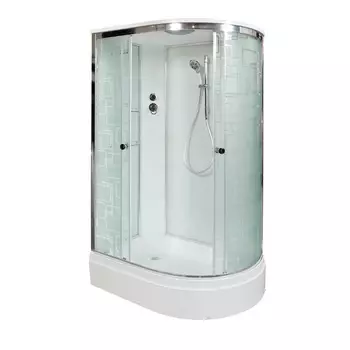 Душевая кабина AvaCan EM2712L 120x80 стекло рисунок, профиль хром, левая