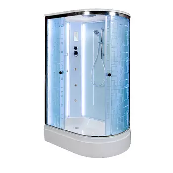 Душевая кабина AvaCan EM2712LLED+GM 120x80 стекло рисунок, профиль хром, левая