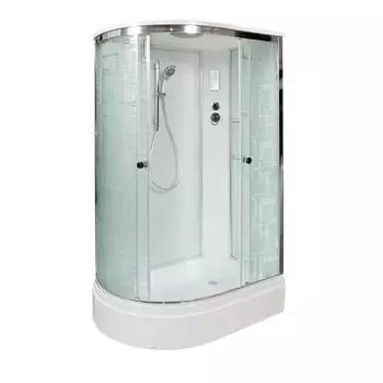 Душевая кабина AvaCan EM2712REL 120x80 стекло с рисунком, профиль хром, правая