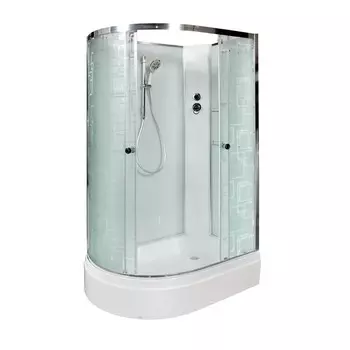 Душевая кабина AvaCan EM2712RN 120x80 стекло с рисунком, профиль хром, правая