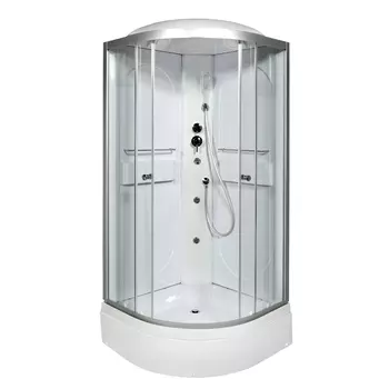 Душевая кабина AvaCan L510GM 100x100 стекло прозрачное, профиль хром