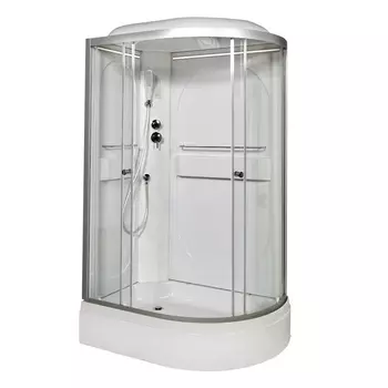 Душевая кабина AvaCan L520LLED 120x80 стекло прозрачное, профиль хром, левая