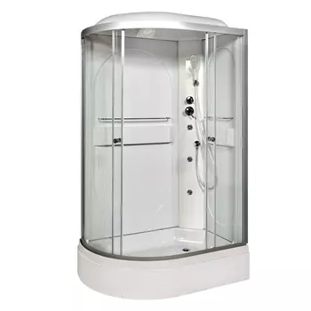 Душевая кабина AvaCan L520RGM+EL 120x80 стекло прозрачное, профиль хром, правая