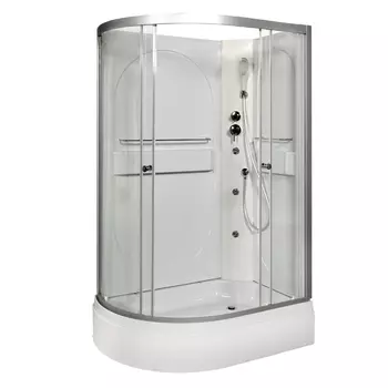 Душевая кабина AvaCan L520RNGM 120x80 стекло прозрачное, профиль хром, правая