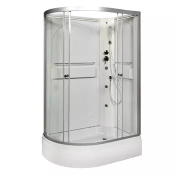 Душевая кабина AvaCan L520RNLED+GM 120x80 стекло прозрачное, профиль хром, правая