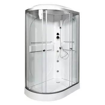 Душевая кабина AvaCan L602RGM 120x80 стекло прозрачное, профиль хром, правая