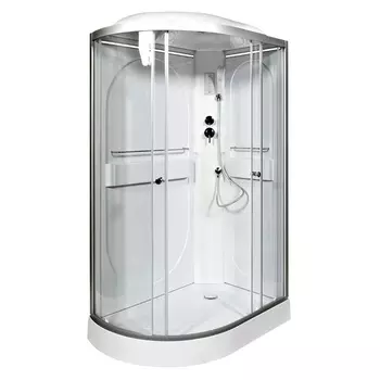 Душевая кабина AvaCan L602RLED 120x80 стекло прозрачное, профиль хром, правая