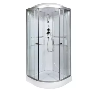 Душевая кабина AvaCan L608 80x80 стекло прозрачное, профиль хром