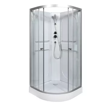 Душевая кабина AvaCan L608N 80x80 стекло прозрачное, профиль хром