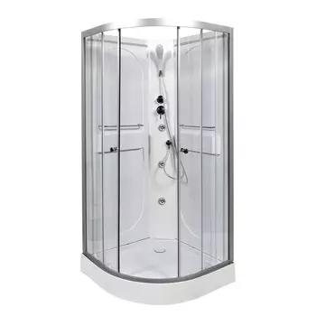 Душевая кабина AvaCan L608NGM 80x80 стекло прозрачное, профиль хром