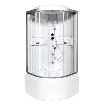 Душевая кабина AvaCan L610GM+EL 100x100 стекло прозрачное, профиль хром