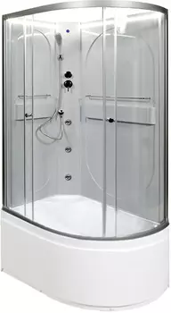 Душевая кабина AvaCan L620LNLED+GM 120x80 стекло прозрачное, профиль хром, левая