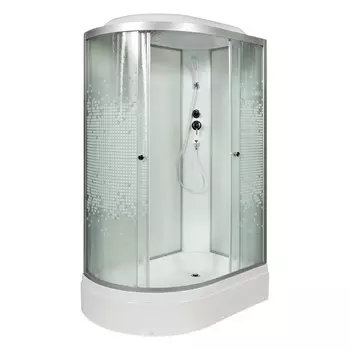 Душевая кабина AvaCan L720R 120x80 стекло мозаика, профиль хром, правая