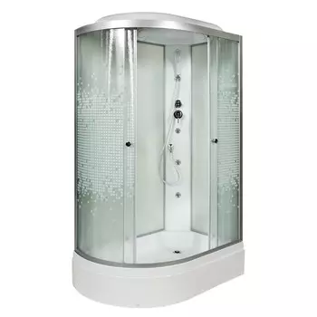 Душевая кабина AvaCan L720RGM 120x80 стекло мозаика, профиль хром, правая