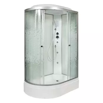 Душевая кабина AvaCan L720RGM+EL 120x80 стекло мозаика, профиль хром, правая