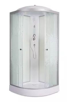 Душевая кабина AvaCan L901EL 100x100 стекло с рисунком, профиль хром