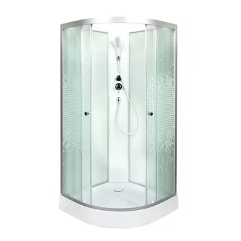 Душевая кабина AvaCan L901N 100x100 стекло с рисунком, профиль хром