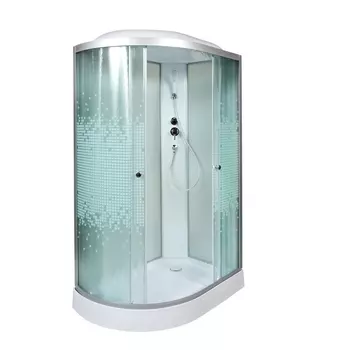 Душевая кабина AvaCan L902R 120x80 стекло мозаика, профиль хром, правая