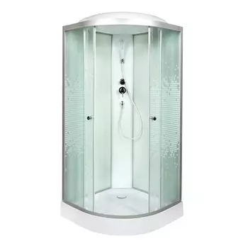 Душевая кабина AvaCan L908 80x80 стекло мозаика, профиль хром