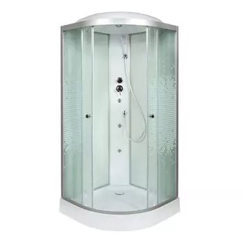 Душевая кабина AvaCan L908GM 80x80 стекло мозаика, профиль хром