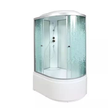 Душевая кабина AvaCan L920L 120x80 стекло мозаика, профиль хром, левая