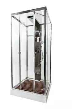 Душевая кабина AvaCan Z111 100x100 стекло прозрачное, профиль хром