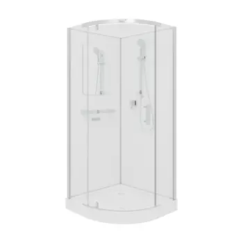 Душевая кабина Ceruttispa 90x90 KORRA90T стекло прозрачное, профиль хром