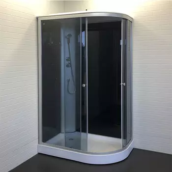 Душевая кабина Comforty 120x80 301L стекло тонированное, профиль хром, левая