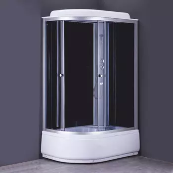 Душевая кабина Comforty 120x80 302R стекло тонированное, профиль хром, правая