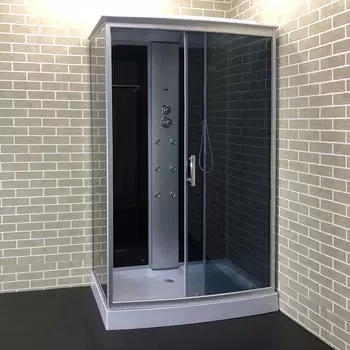 Душевая кабина Comforty 120x80 303 стекло тонированное, профиль хром