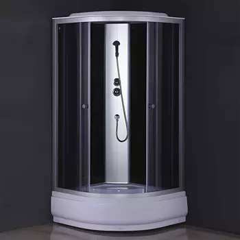 Душевая кабина Comforty 90х90 307GG стекло тонированное, профиль хром