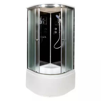 Душевая кабина Deto B B90SBLACK 90x90 стекло тонированное, профиль хром