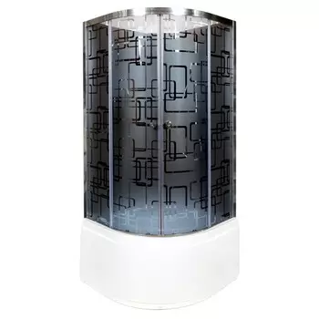 Душевая кабина Deto BM BM4590NGMBLACK 90x90 с гидромассажем, стекло тонированное, профиль хром
