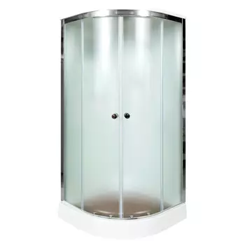 Душевая кабина DTO D D01S с электрикой 100х100 стекло матовое, профиль хром