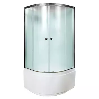 Душевая кабина DTO D D10S стандартная 100х100 стекло матовое, профиль хром