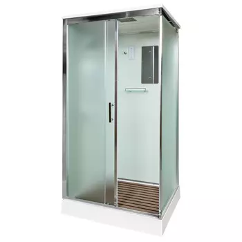 Душевая кабина DTO D D119SEL 110x90 с электрикой, стекло матовое, профиль хром