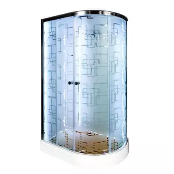 Душевая кабина DTO EM ЕМ1512 L LED 120х80 стекло с рисунком, профиль хром