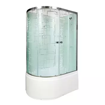 Душевая кабина DTO EM ЕМ4512 R N с гидромассажем 120х80 стекло с рисунком, профиль хром