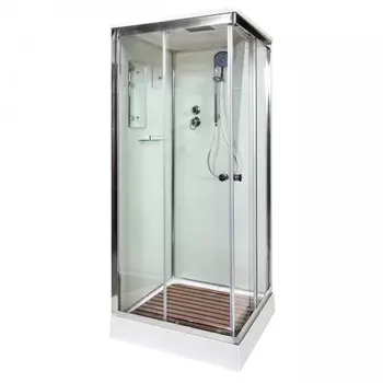 Душевая кабина DTO K K402SEL 120x90 с электрикой, стекло прозрачное, профиль хром