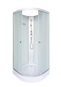 Душевая кабина DTO LM 100x100 LM901N стекло матовое, профиль матовый хром